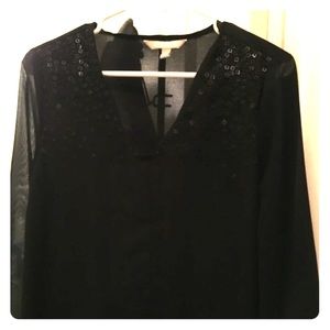 Banana Republic Black Beaded Shirt